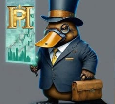 platypus in suit